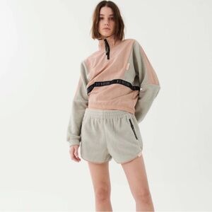 P.E. Nation Silver Static Shorts Size XL